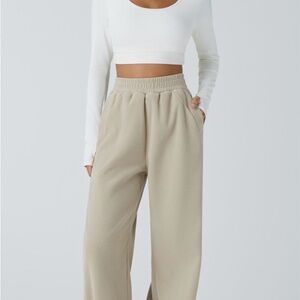 HALARA High Waisted Pocket Straight Leg
Mop Corduroy Casual Pants